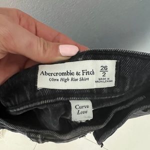 Abercrombie & Fitch - High-waisted Black Denim Skirt